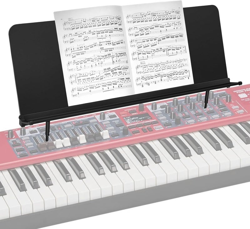 FormiPow Sheet Music Stand for Nord Keyboards, Compatible with Nord Grand 1/2, Stage 2/3/4 (73/76/88/Compact), Piano 2/3/4/5, Electro 6, C2/C2D, Quiet & Secure Clip-On Design (27.5" x 10.5") - Image 1